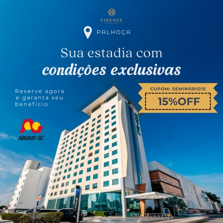 ABIGRAF/SC - Associa��o Brasileira da Ind�stria Gr�fica Regional Santa Catarina HOT�IS PARCEIROS 2026 Ao se identificar participar do seu Semin&aacute;rio Sul Brasileiro no momento da reserva, ser&aacute; concedido um desconto de R$ 15,00 ( 15...